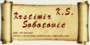 Krstimir Šobotović vizit kartica